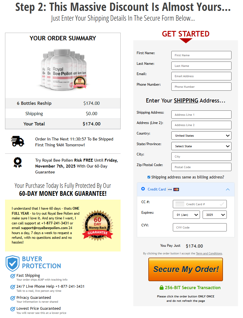 Royal Bee Pollen official website